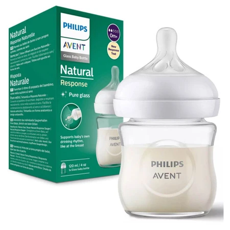 Avent Natural Response Glasflasche von Geburt an 120 ml