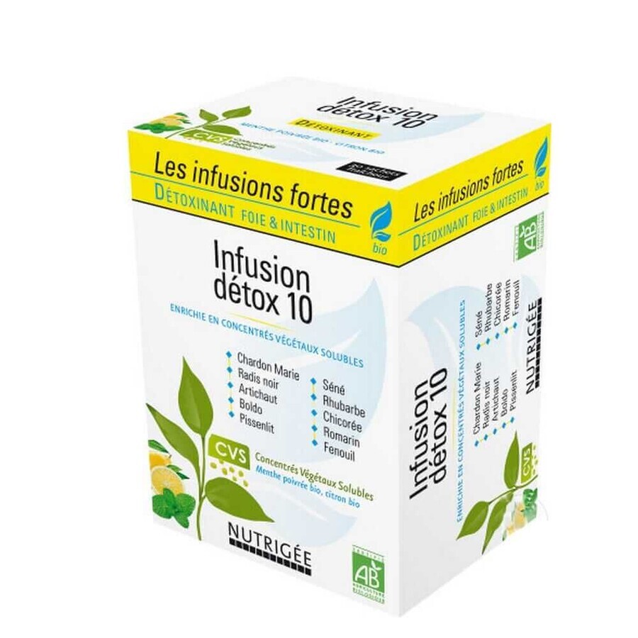 Nutrigée Infusion Detox 10 Bio 30 Sachets Liver and Gut