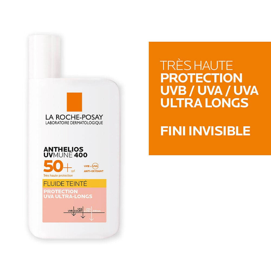 La Roche-Posay Anthelios Fluid Uvmune 400 Spf50+ Protecție colorată cu parfum 50ml La Roche-Posay Anthelios Fluid Uvmune 400 Spf50+ Protecție colorată cu parfum 50ml