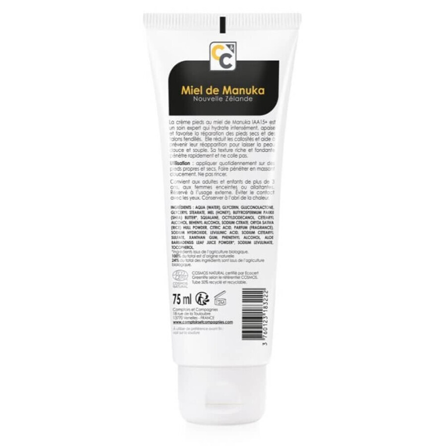 Comptoirs Et Compagnies Herstellende Voetcrème Manuka Honing IAA 15+ 75ml Comptoirs Et Compagnies Herstellende Voetcrème Manuka Honing IAA 15+ 75ml