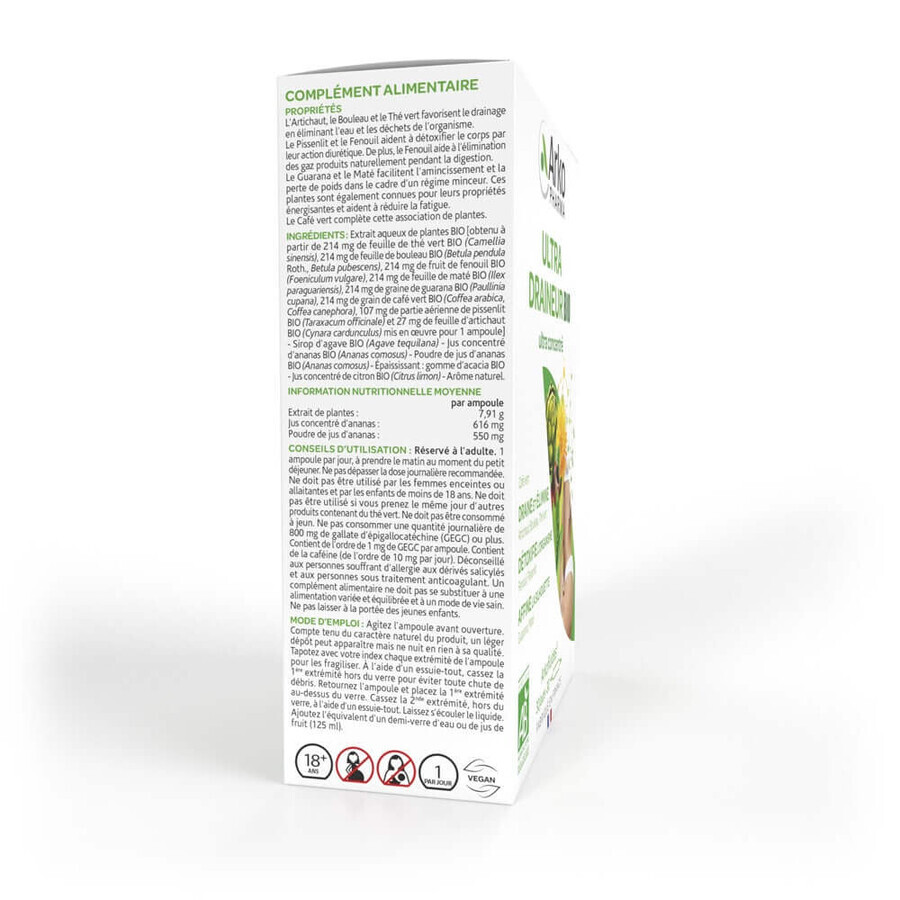 Arkopharma Arkofluids Ultra Draining Organic 30 Ampullen