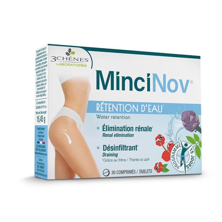 3 Chênes Mincinov Waterretentie 30 tabletten