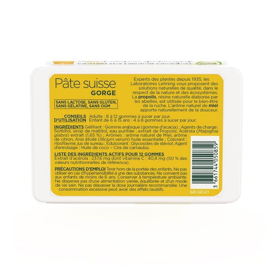 Lehning Swiss Throat Paste x40 erasers