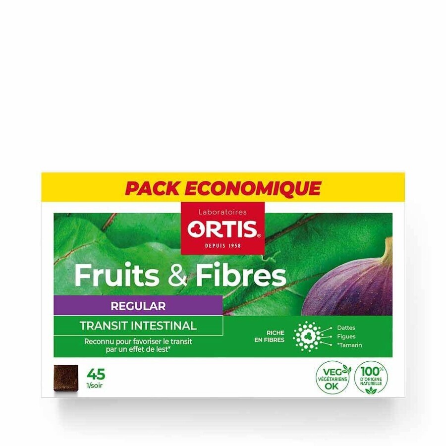 Ortis Obst & Ballaststoffe Regular Intestinal Transit 45 Würfel