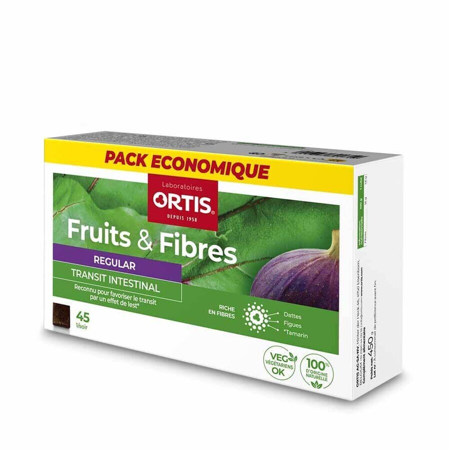 Ortis Obst & Ballaststoffe Regular Intestinal Transit 45 Würfel