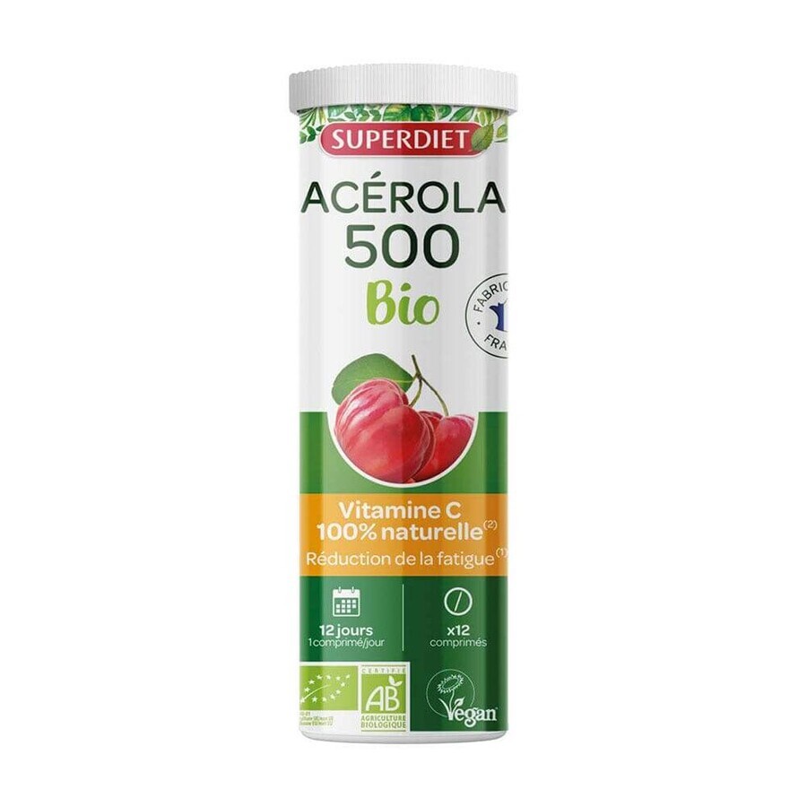 Acquista Superdiet Acérola 500 Bio 12 Comprimés Superdiet Acérola 500 Bio 12 Comprimés
