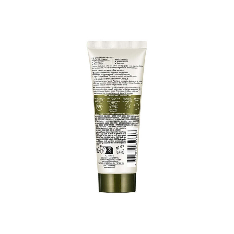 Sanoflore Reines Coup D'Eclat Intensive Regeneration Mask Bio 75ml
