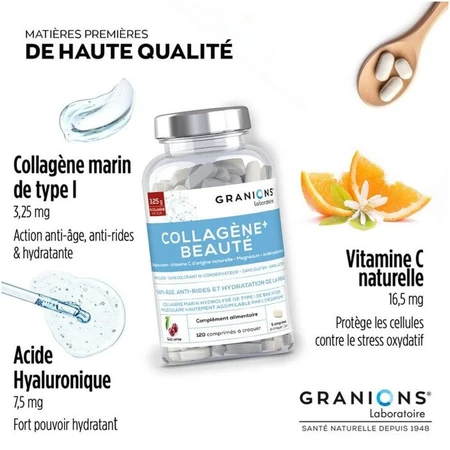 Granions Colágeno+ Belleza Cereza 120 comprimidos masticables