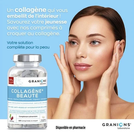 Granions Colágeno+ Belleza Cereza 120 comprimidos masticables