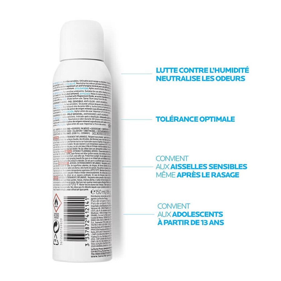 La Roche-Posay Physiological Deodorants Spray 48h Sensitive Skin 2x150ml La Roche-Posay Physiological Deodorants Spray 48h Sensitive Skin 2x150ml