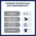 Etiaxil Antitranspirante Roll-on Antitranspirante Biológico 48 horas 50ml