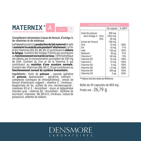 Densmore Gynaecologie Maternix A Borstvoeding x 30 capsules