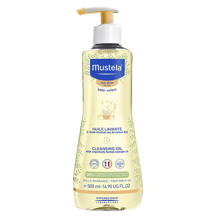 Mustela Olio detergente Bambini Pelle secca 500ml