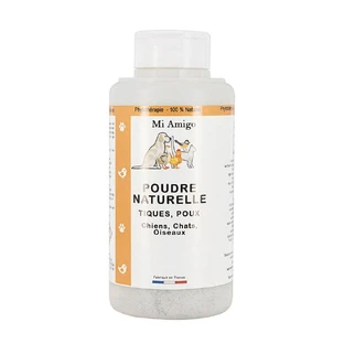 Mi Amigo Polvo natural para garrapatas y piojos perros, gatos y pájaros 250g