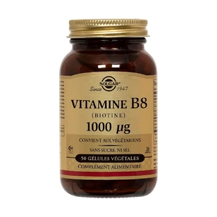 Solgar Vitaminas B8 Biotina 1000 Microg 50 Gelule Biotine Beauté Peau, Cheveux 50 gélules végétales