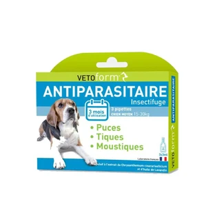 Vetoform Hond Antiparasitaire Pipetten Medium 15-30 kg 3x3ml