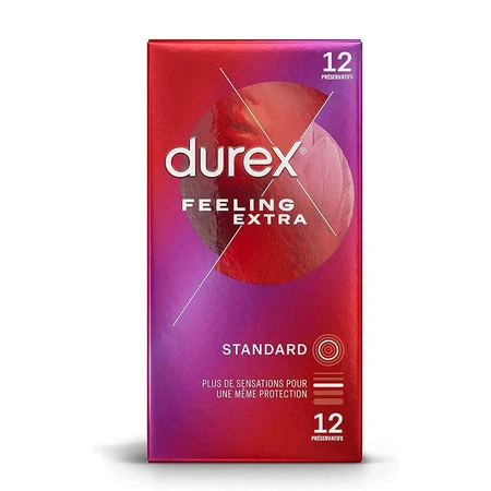 Durex Feeling Thin, extra gleitfähige Kondome x12