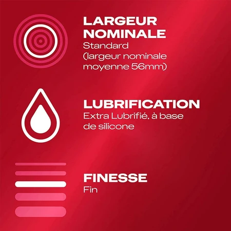 Durex Feeling Thin, extra gleitfähige Kondome x12