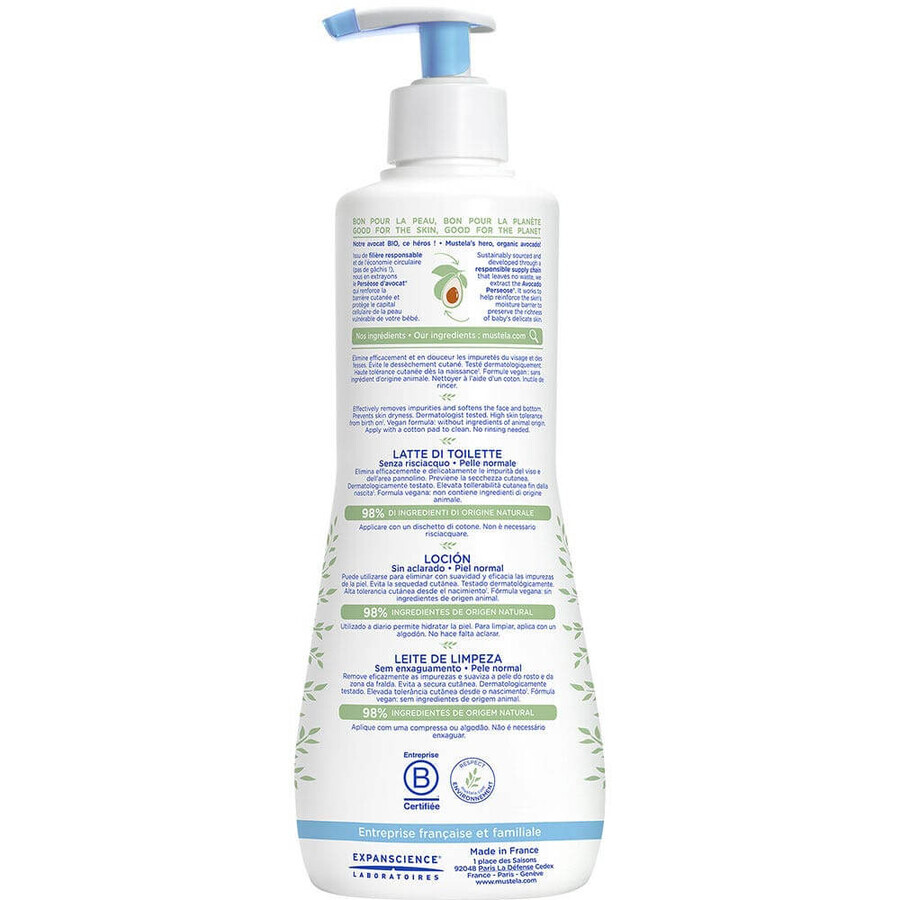 Mustela Lapte de curățare fără clătire Piele normală 500ml