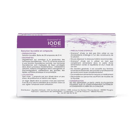Graniones Yodo 30 Viales 2ml