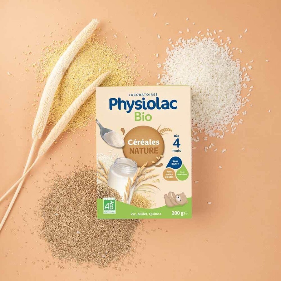 Physiolac Cereal Rice Millet Quinoa Organic Physiolac Cereals From 4 months 200g