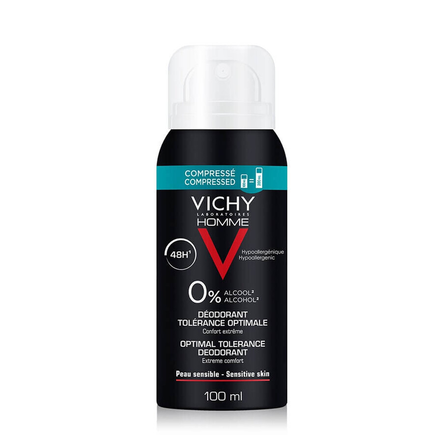 Acquista Vichy Deodorante Spray Compresse Tolleranza ottimale 48 ore Pelli sensibili 100ml Vichy Deodorante Spray Compresse Tolleranza ottimale 48 ore Pelli sensibili 100ml