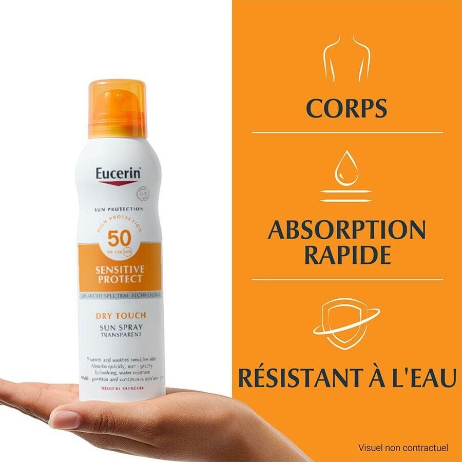 Eucerin Sun Protection Sensitive Protect Transparent Mist Spf50 Sensitive Skin 200 ml Eucerin Sun Protection Sensitive Protect Transparent Mist Spf50 Sensitive Skin 200 ml