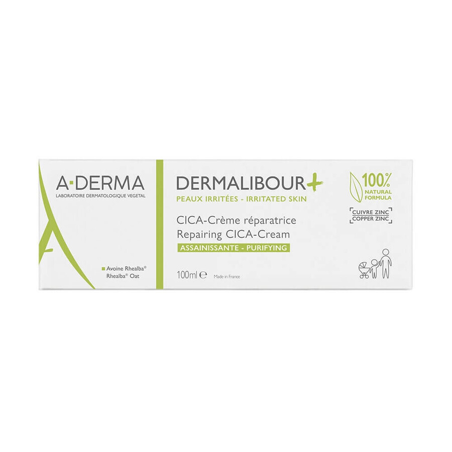 A-Derma Dermalibour+ Cica - Cremă reparatoare purifiantă Peaux Irritées 100ml A-Derma Dermalibour+ Cica - Cremă reparatoare purifiantă Peaux Irritées 100ml