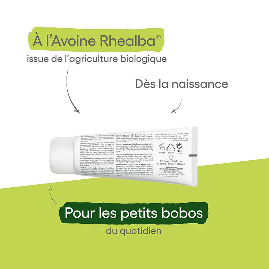 A-Derma Dermalibour+ Cica - Cremă reparatoare purifiantă Peaux Irritées 100ml A-Derma Dermalibour+ Cica - Cremă reparatoare purifiantă Peaux Irritées 100ml