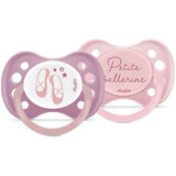 Dodie Symmetrische fopspenen voor babymeisjes Als ik groot ben 6 maanden of langer x2