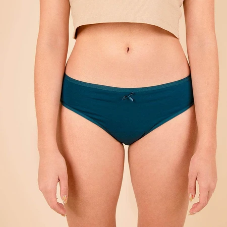 Jho Culotte Menstruelle Flux Abondant En Coton Biologique Bleue