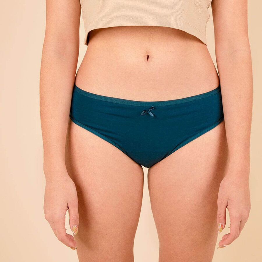 Jho chiloți menstruali cu flux abundent Bumbac organic albastru Jho chiloți menstruali cu flux abundent Bumbac organic albastru