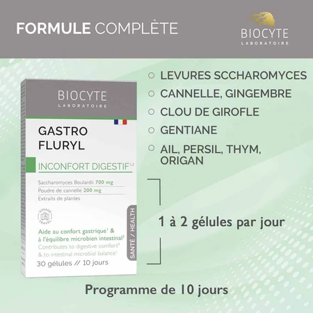 Biocyte Health Gastro Fluryl x30 cápsulas vegetales