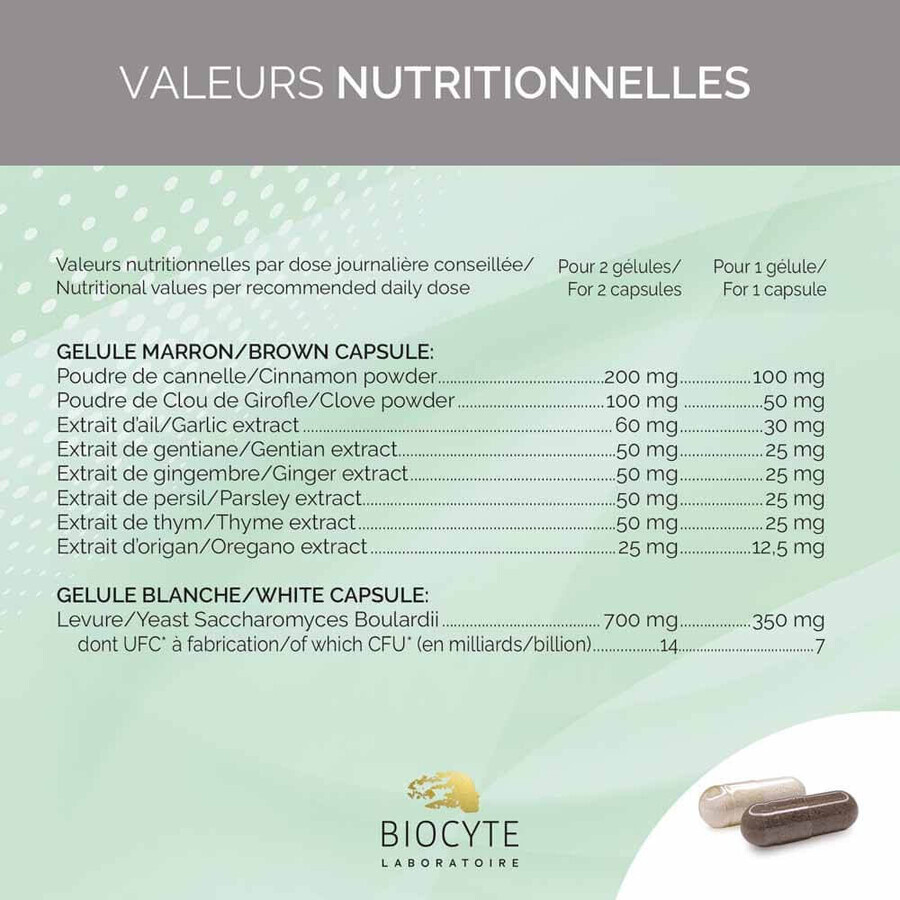 Biocyte Gesundheit Gastro Fluryl x30 vegetarische Kapseln