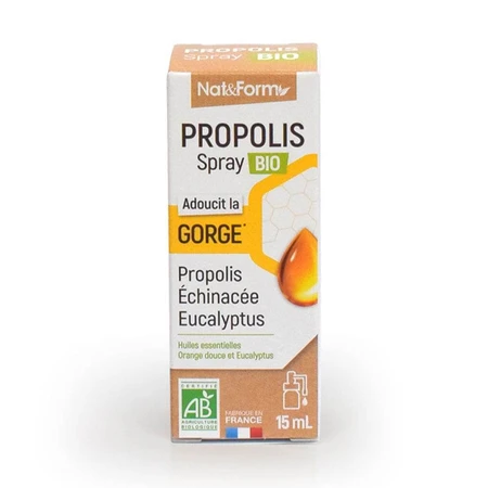 Nat&Form Organic Propolis Spray verzacht de keel 15ml
