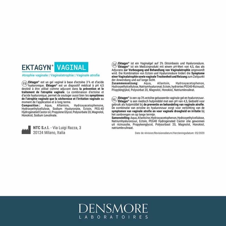 Densmore Gynaecologie Ektagyn met ectoïne 30ml + 7 wegwerpcanules