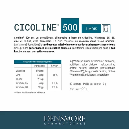 Densmore CHICOLINE 500 Maintien de la Vision 30 SACHETS