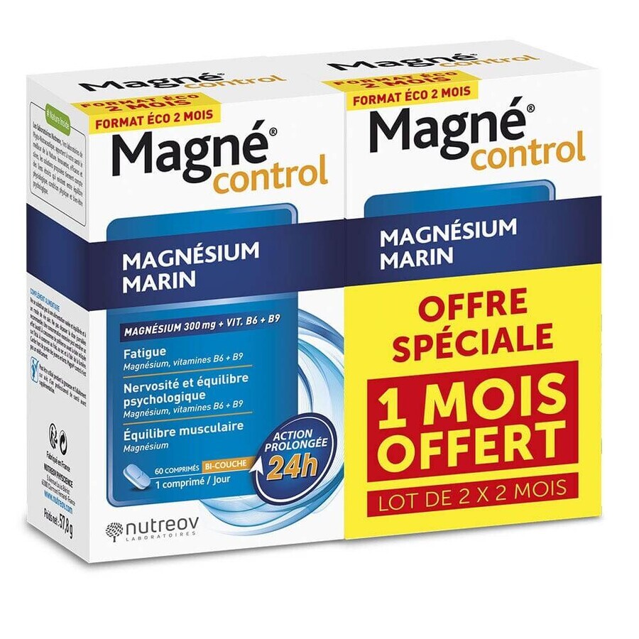 Nutreov Magnécontrol Marine Magnesium 2x60 tabletten
