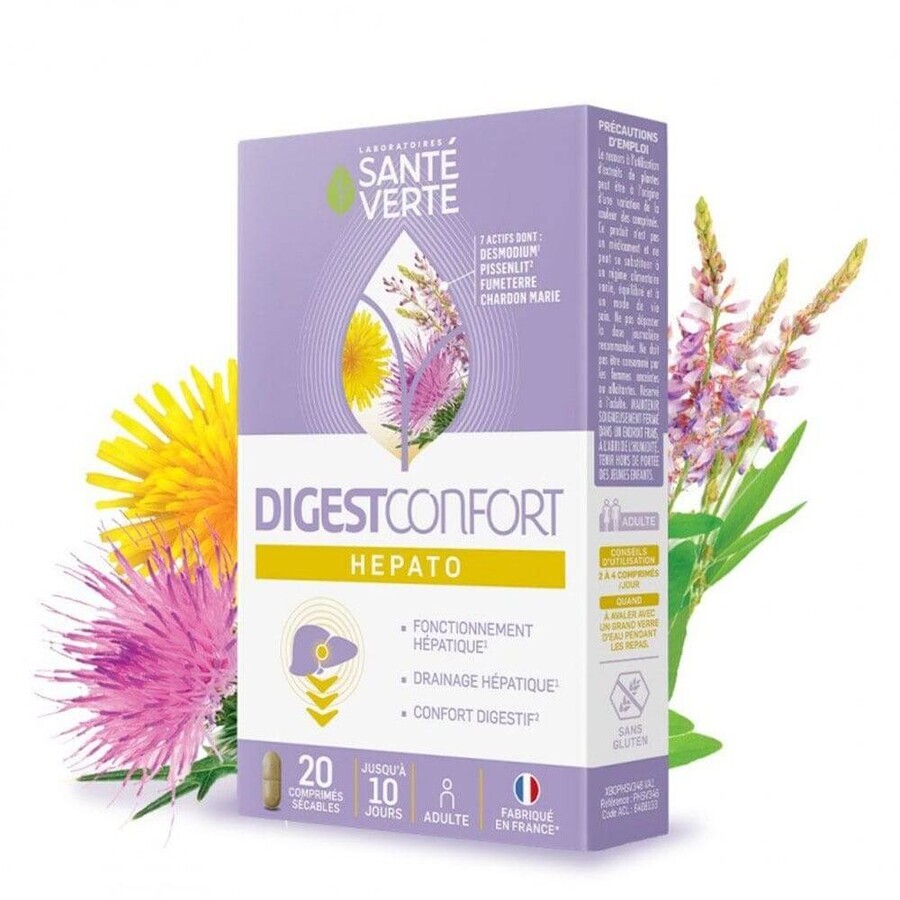 Sante Verte Digest Confort Hepato 20 Comprimés