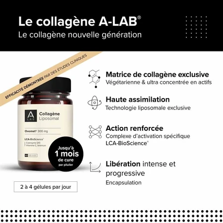 A-LAB Collagen liposomal 300 mg Anti-Ageing Joint Moisturiser 60 Kapseln