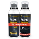 Etiaxil Antitranspirante Hombre Spray 48 horas sin aluminio Peaux Sensibles 2x150ml