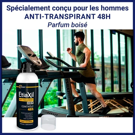Etiaxil Anti-Transpirant Spray für Männer 48 Stunden ohne Aluminium Peaux Sensibles 2x150ml