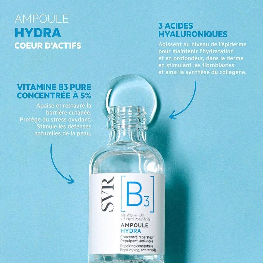 Svr [B3] Ampoule Hydra B Sensitive Skin Peaux Sensibles 30ml