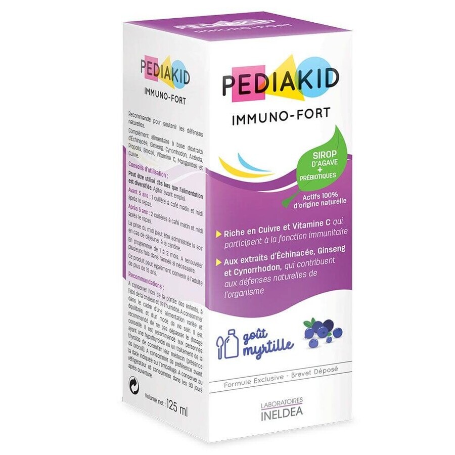 Pediakid Jarabe Inmuno-Fort con sabor a arándanos 125 ml