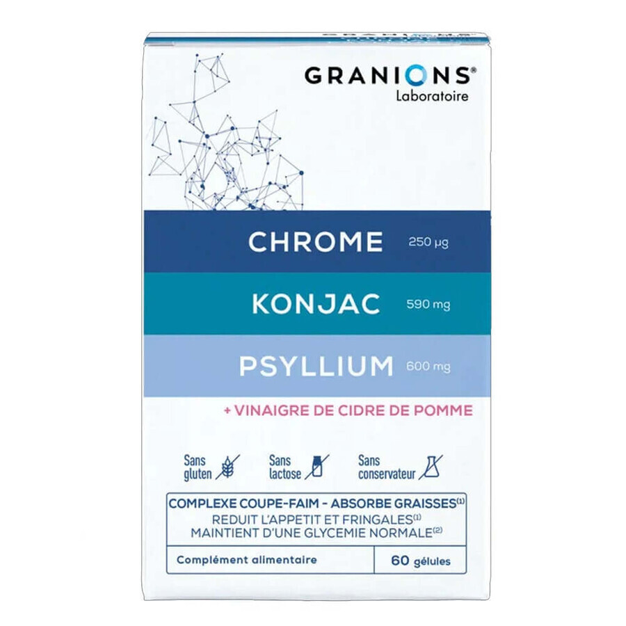 Granions Appetite Suppressant Chromium Konjac Psyllium 60 Capsules