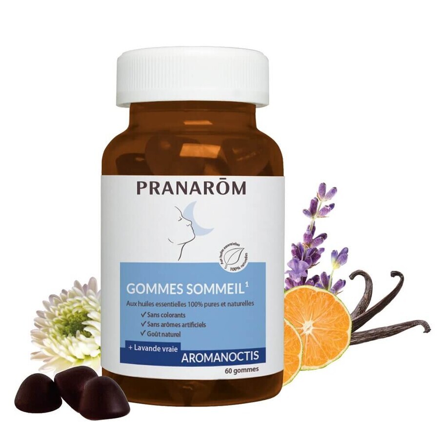 Pranarôm Aromanoctis Gommes Sommeil aux huiles essentielles x60