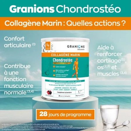 Granions Chondrostéo Marine Collageen Gewrichten Bessen 280g