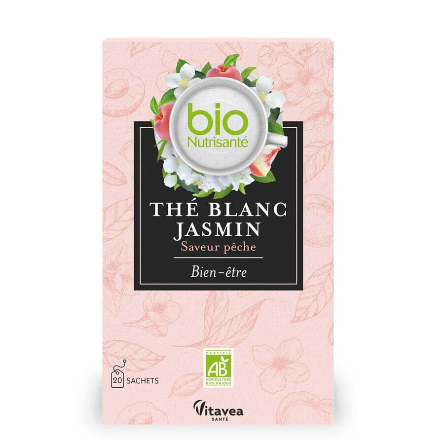 Vitavea Santé BioNutrisanté Thé Blanc Jasmin Saveur Pêche 20 plicuri