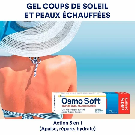 Gel Osmo Soft para quemaduras y rozaduras después del sol coups de soleil et peaux échauffées 75g + 50% de descuento