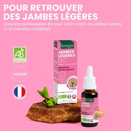 Santarome Complexe Jambes Legeres Bio Gémmothérapie 30 ml